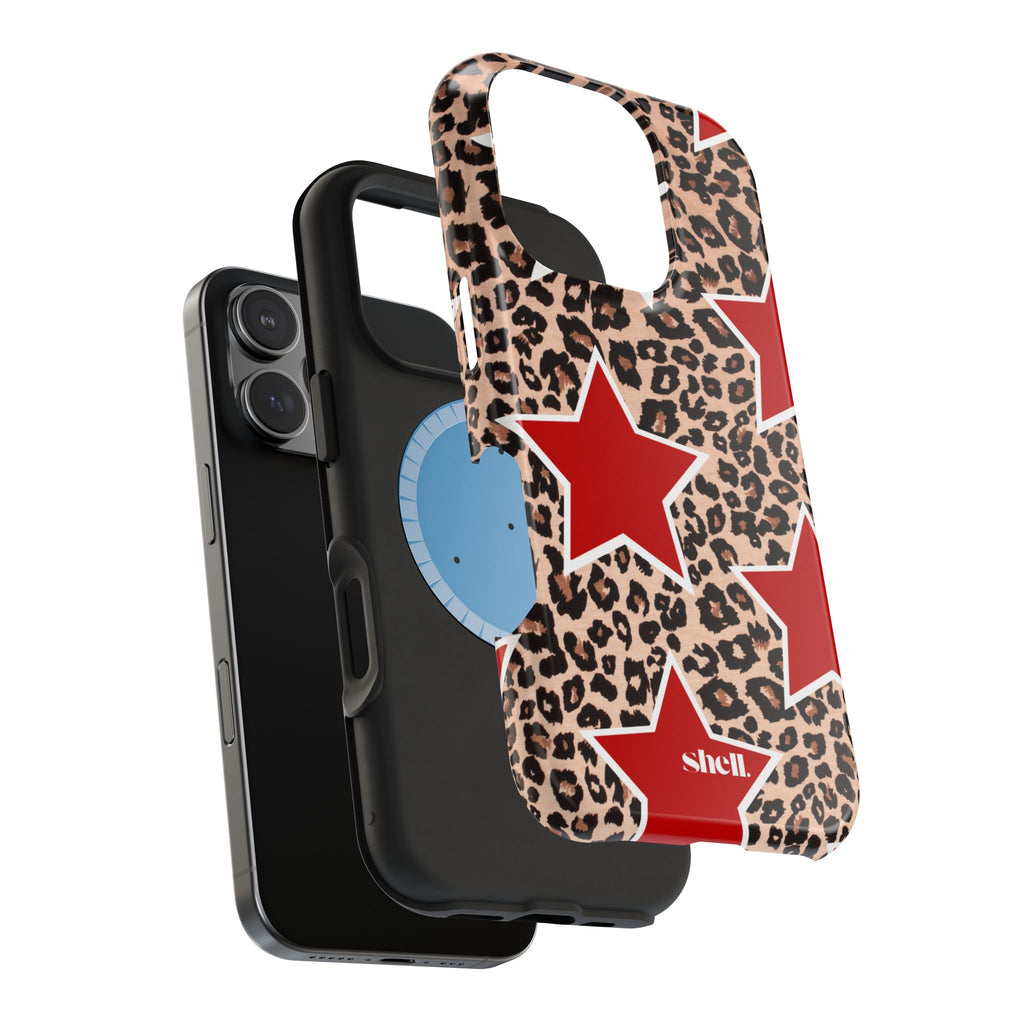 Red Leopard Star Shell (MagSafe)