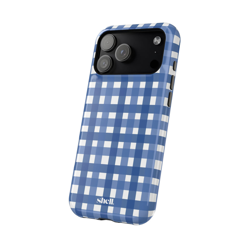 Blue Gingham Shell
