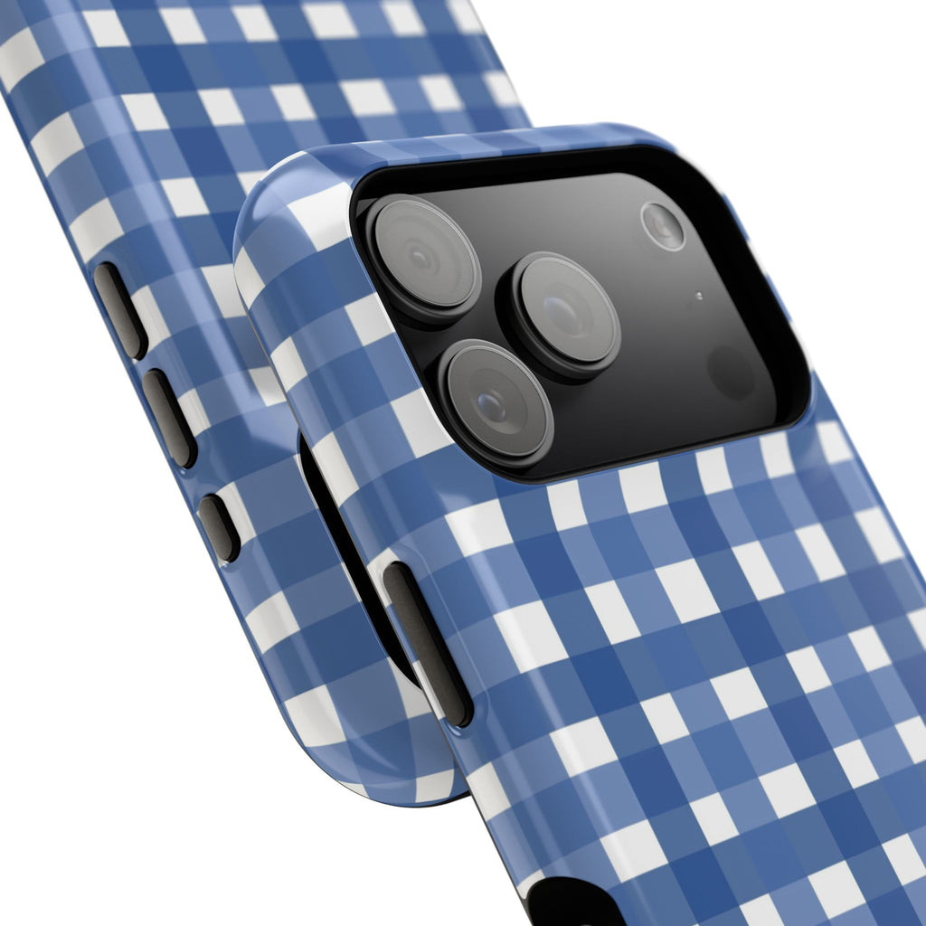 Blue Gingham Shell