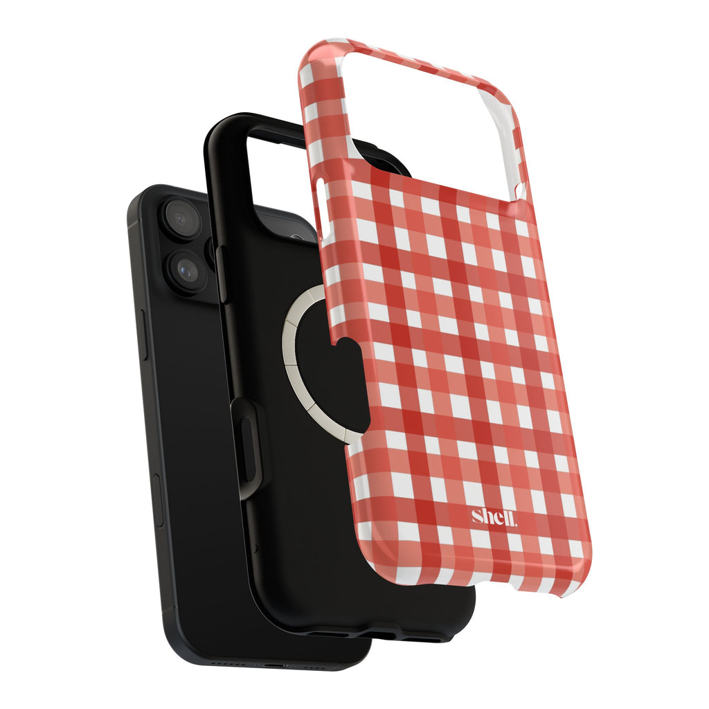 Red Gingham Shell