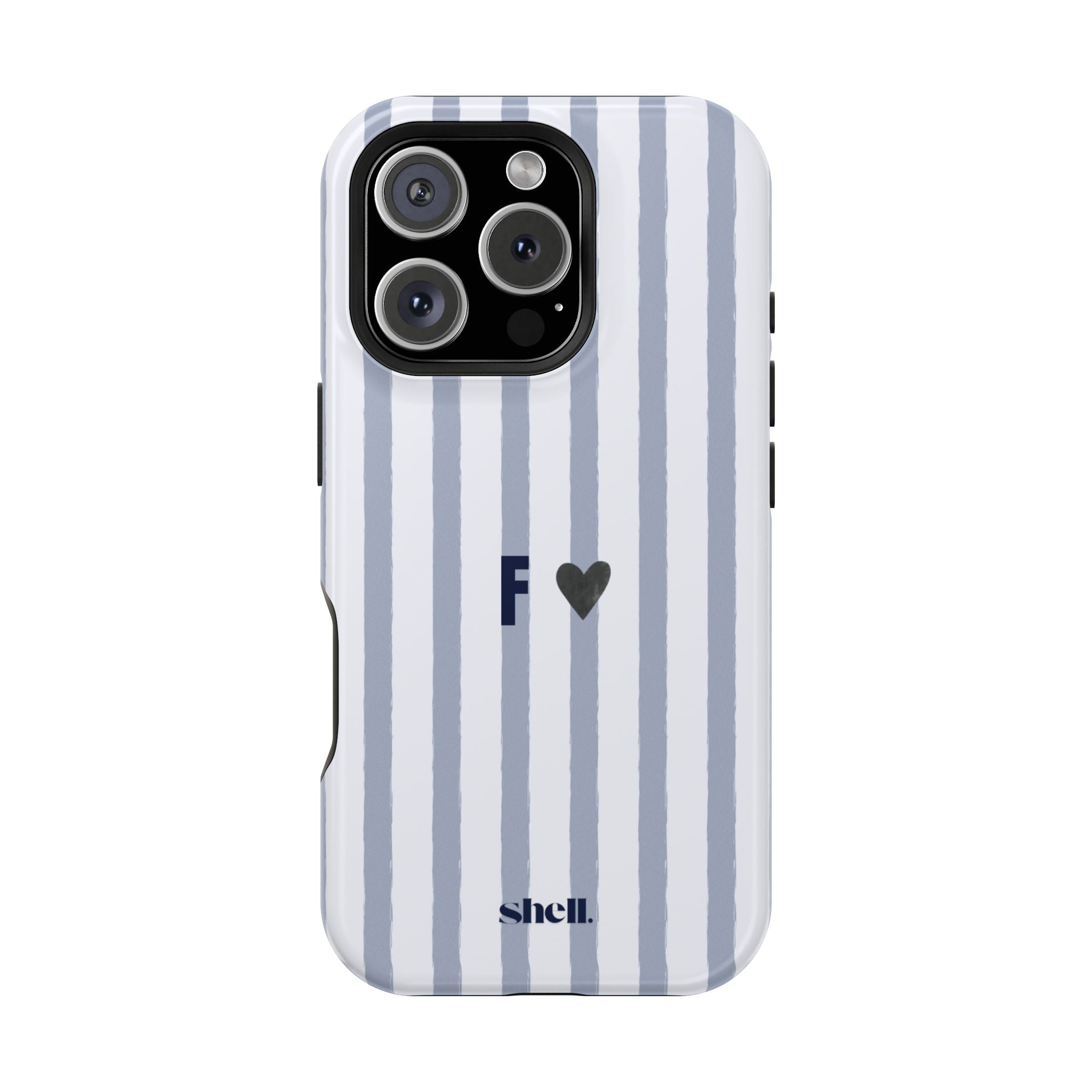 Blue Sweet Stripe Shell (Customizable MagSafe)