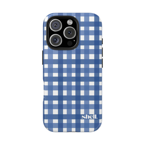 Blue Gingham Shell
