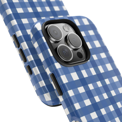 Blue Gingham Shell