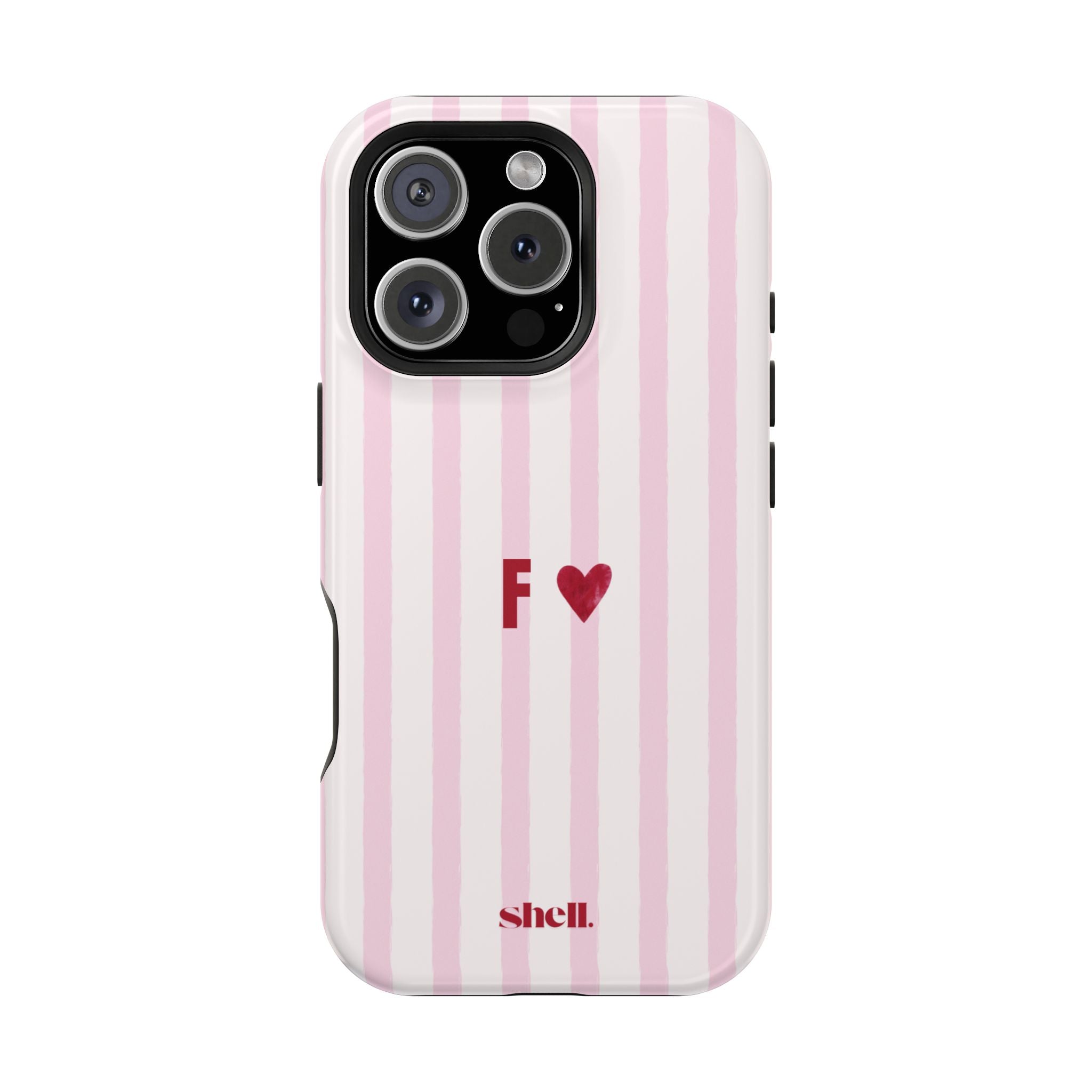 Pink Sweet Stripe Shell (Customizable MagSafe)