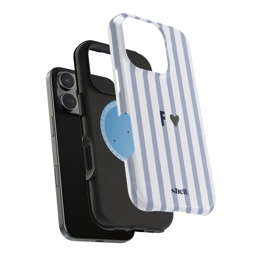 Blue Sweet Stripe Shell (Customizable MagSafe)