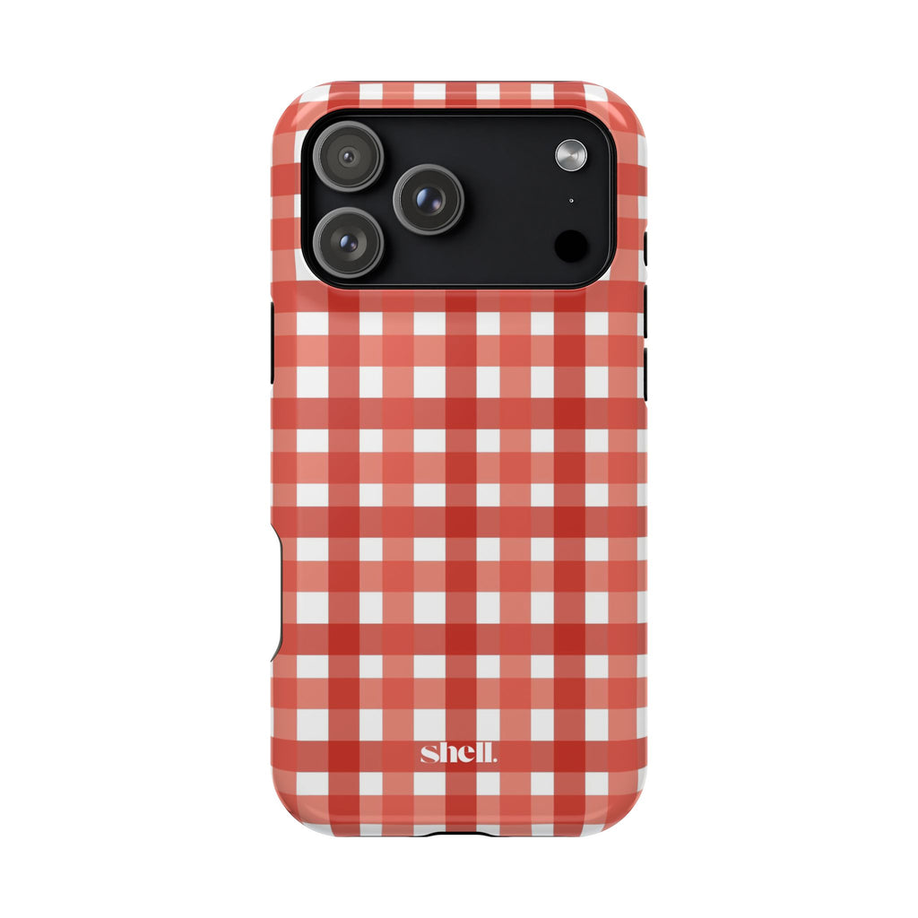 Red Gingham Shell