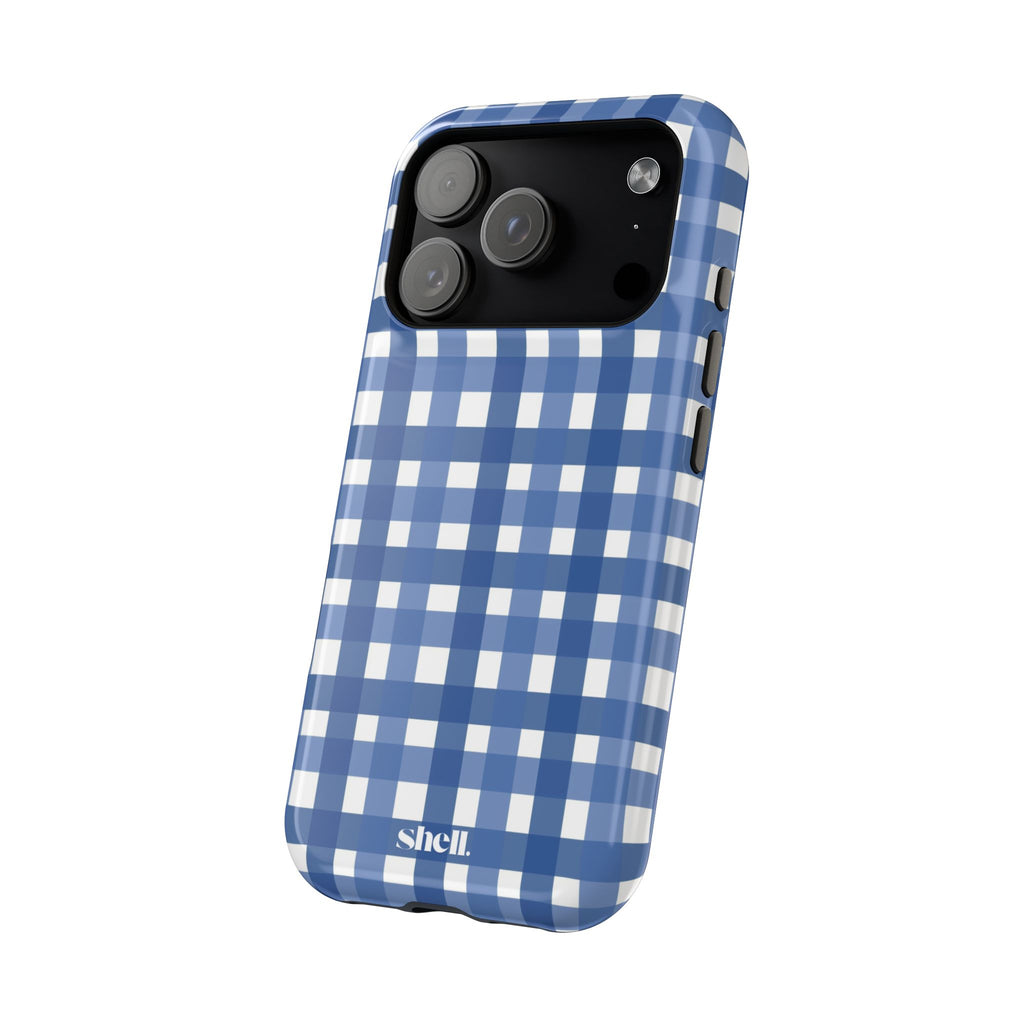 Blue Gingham Shell