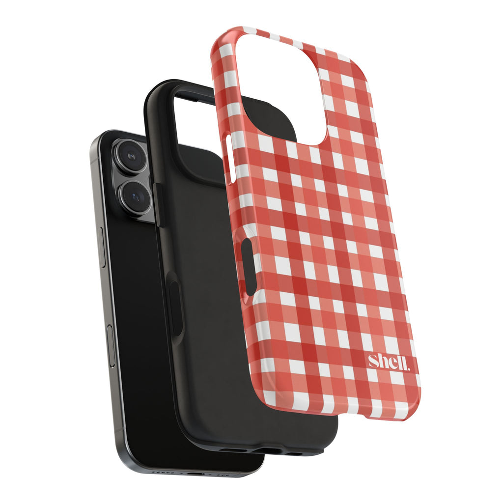 Red Gingham Shell