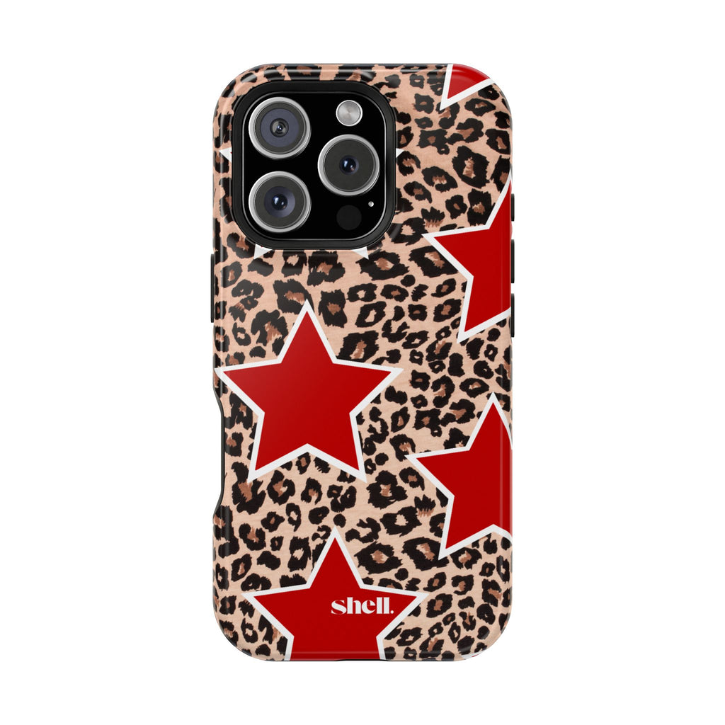 Red Leopard Star Shell (MagSafe)