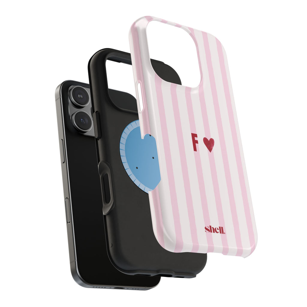 Pink Sweet Stripe Shell (Customizable MagSafe)