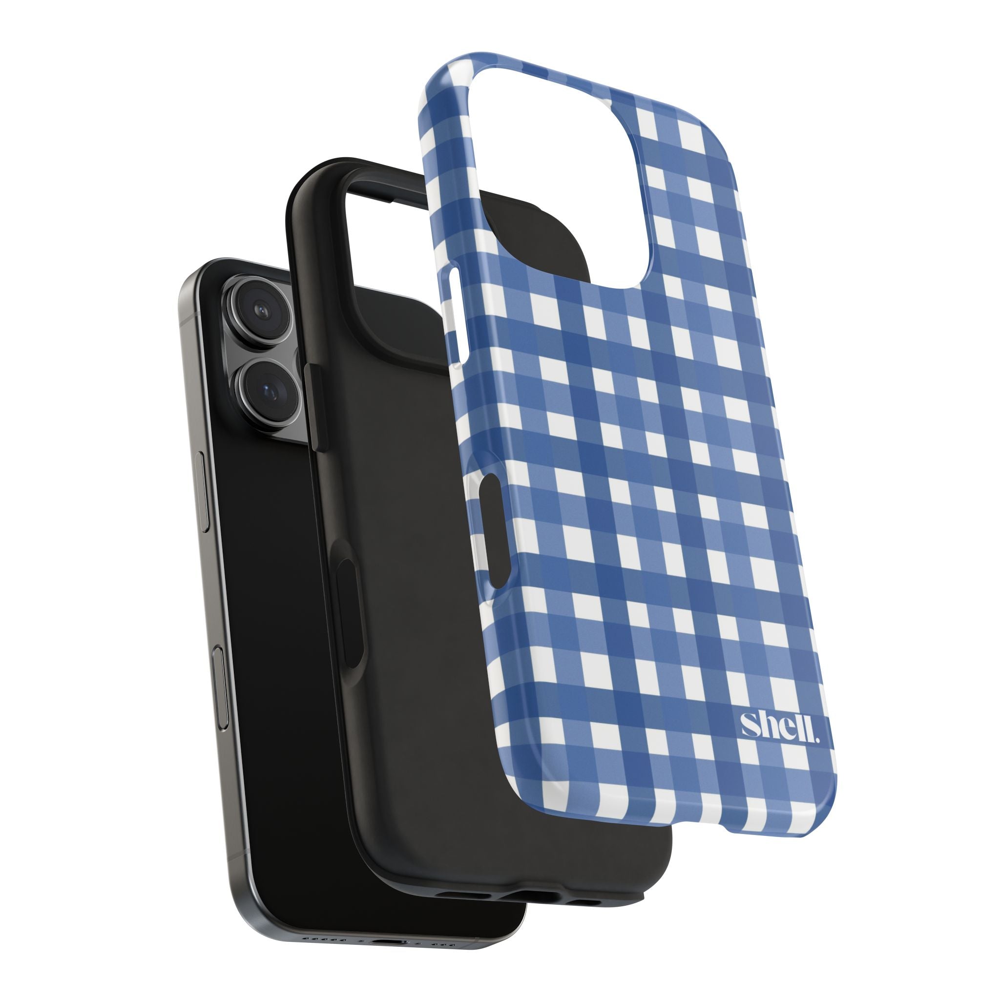 Blue Gingham Shell