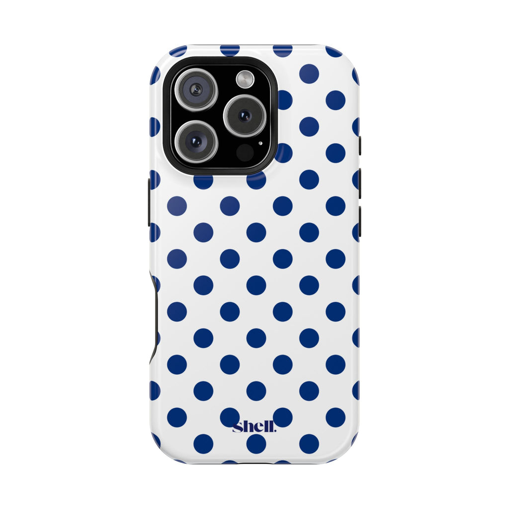 Blue Polka Dots Shell (MagSafe)
